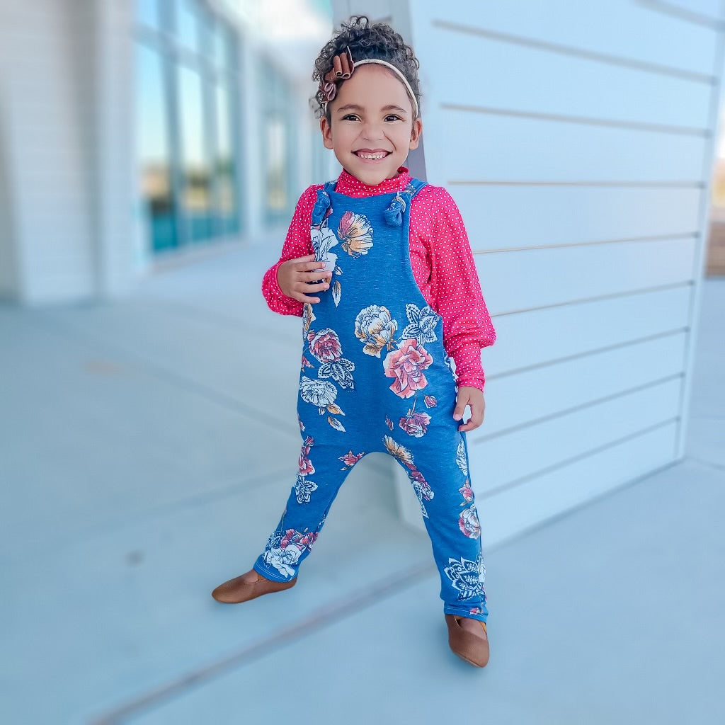 Autumn Blue Floral {French Terry} Sawyer LovingTheChange8.24