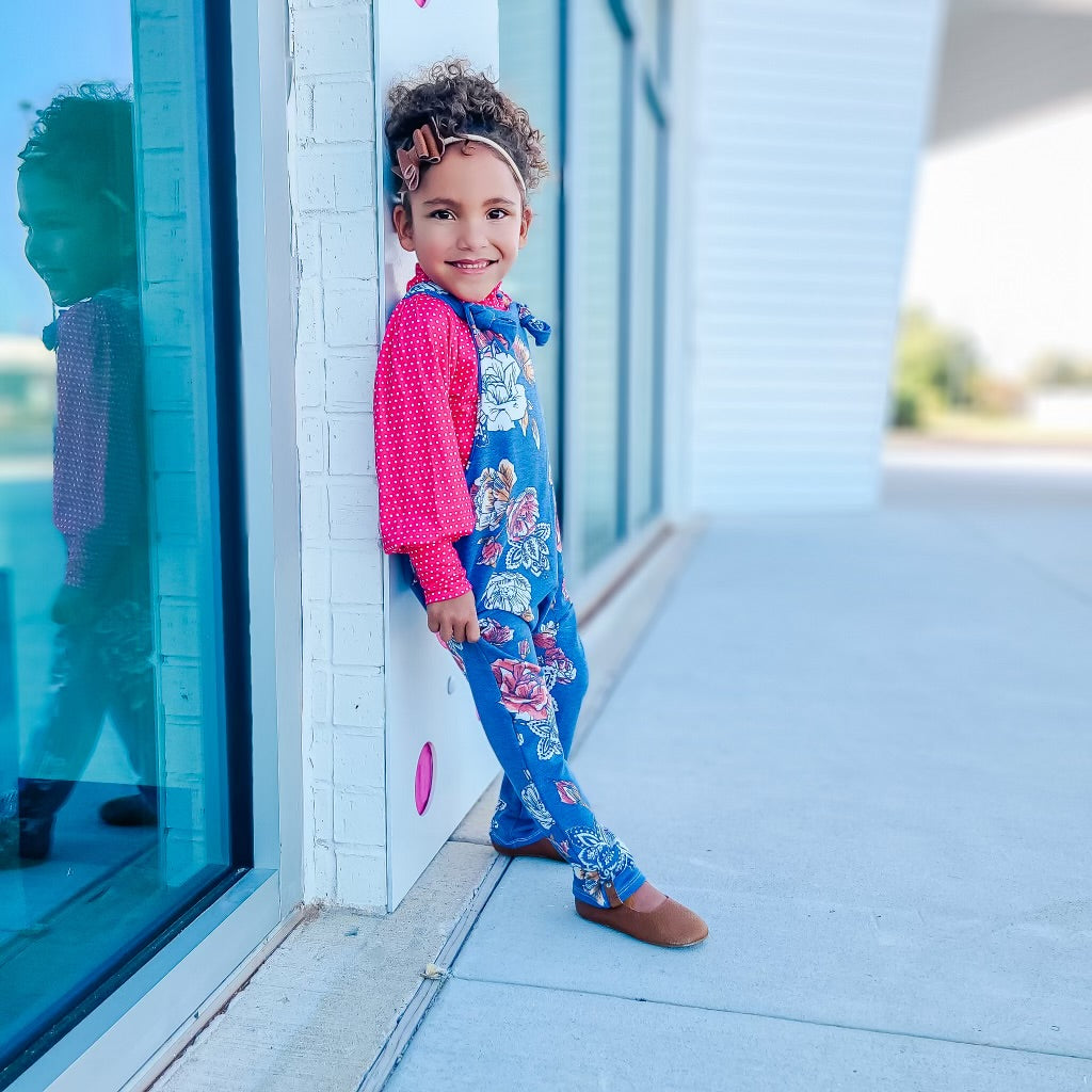 Autumn Blue Floral {French Terry} Sawyer LovingTheChange8.24