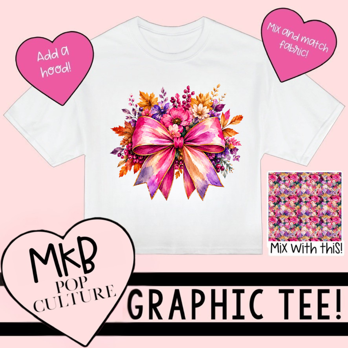 SS Floral Bow TEE {Pink} ColorMeHappy6.26