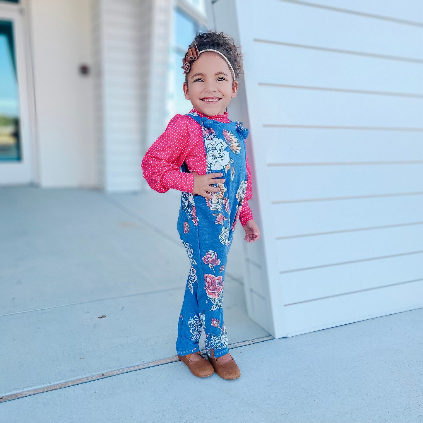 Autumn Blue Floral {French Terry} Sawyer LovingTheChange8.24