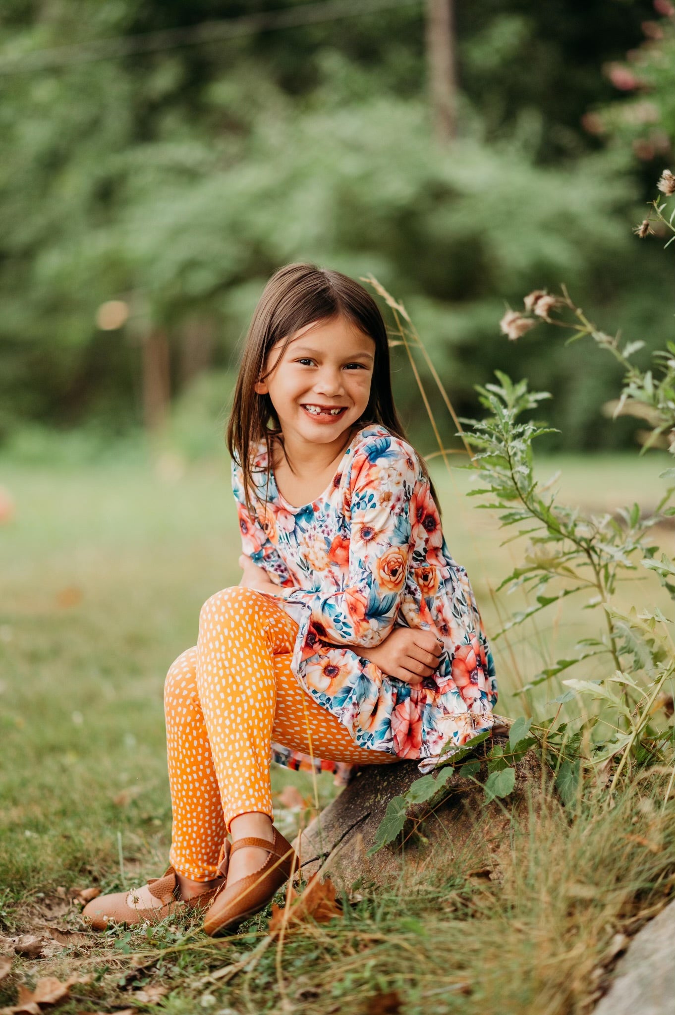 Yellow Boho Dot Leggings {DBP} BFFallEssentials