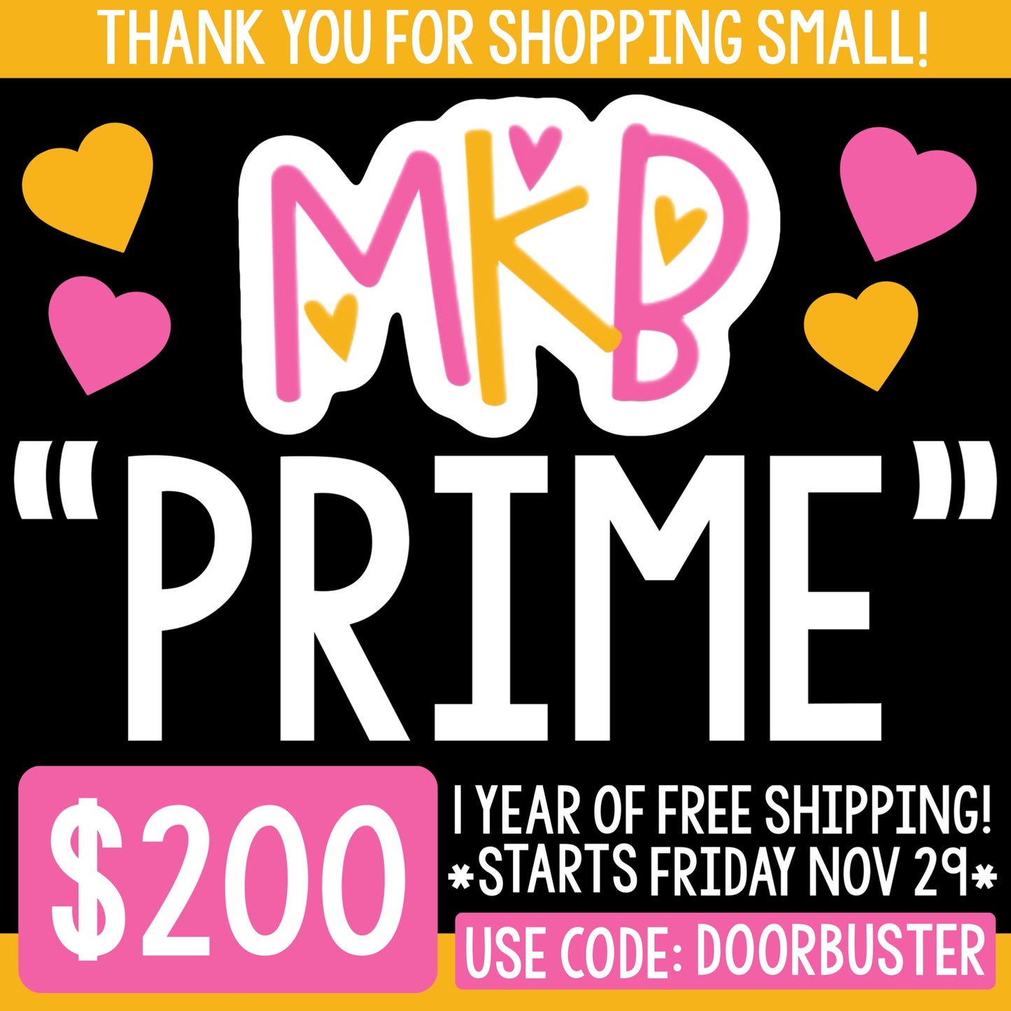 MKB "PRIME"! DOORBUSTER BlackFridayEvent2024