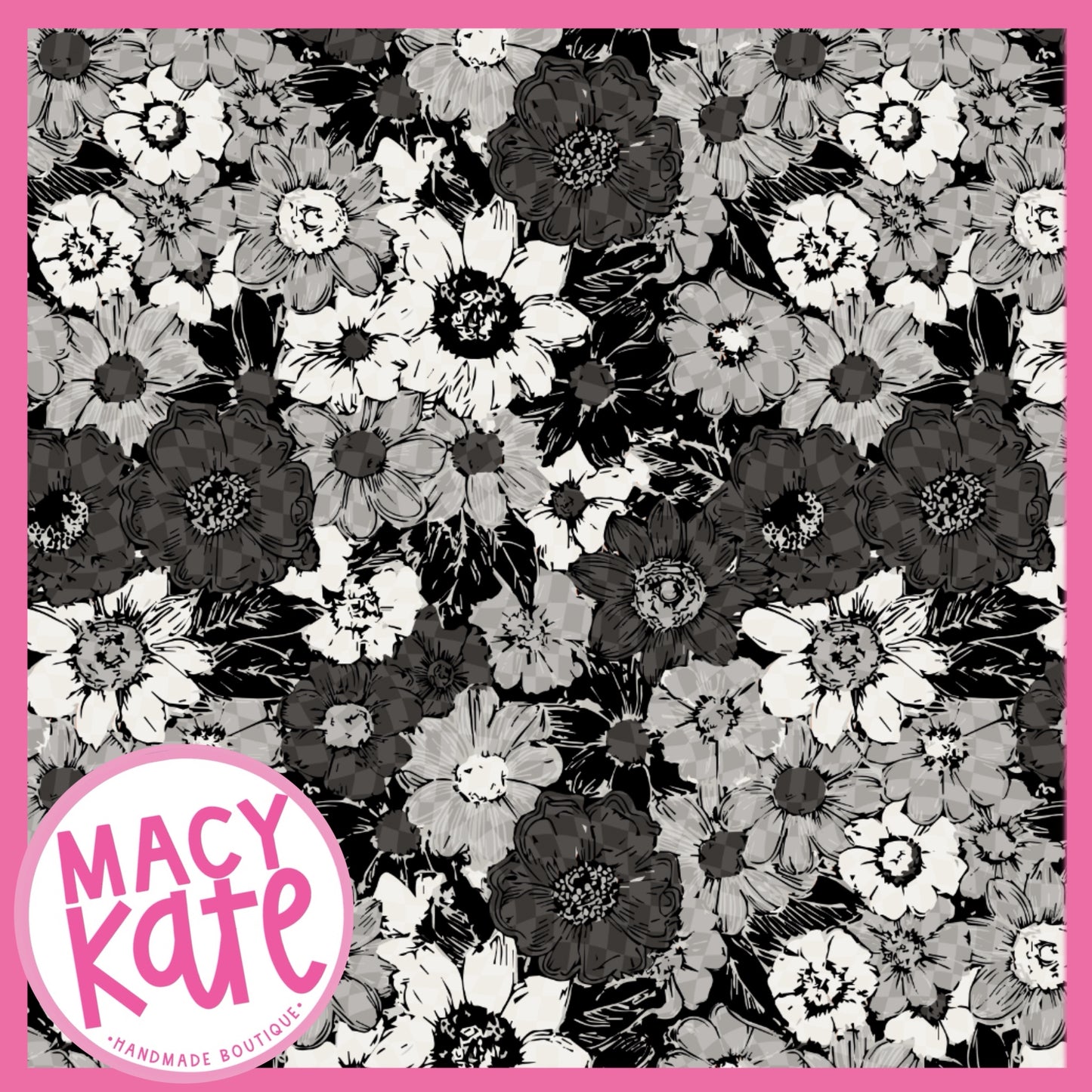Monochrome Floral Cute&Colorful7.24