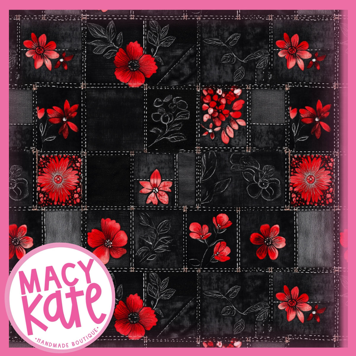 Black and Red Floral *MOMMY* ALittleBit10.16