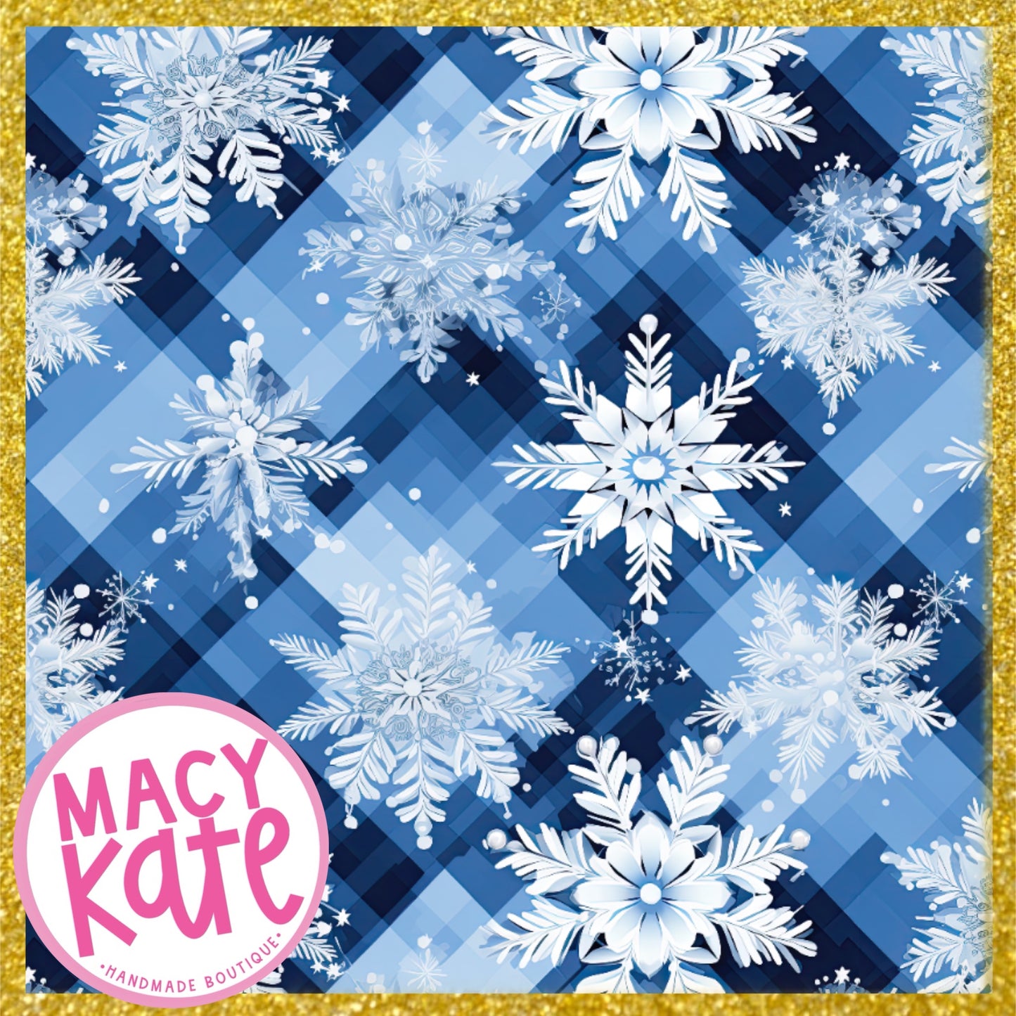 Snowflake Plaid *MOMMY* GOLDExclusive8.3