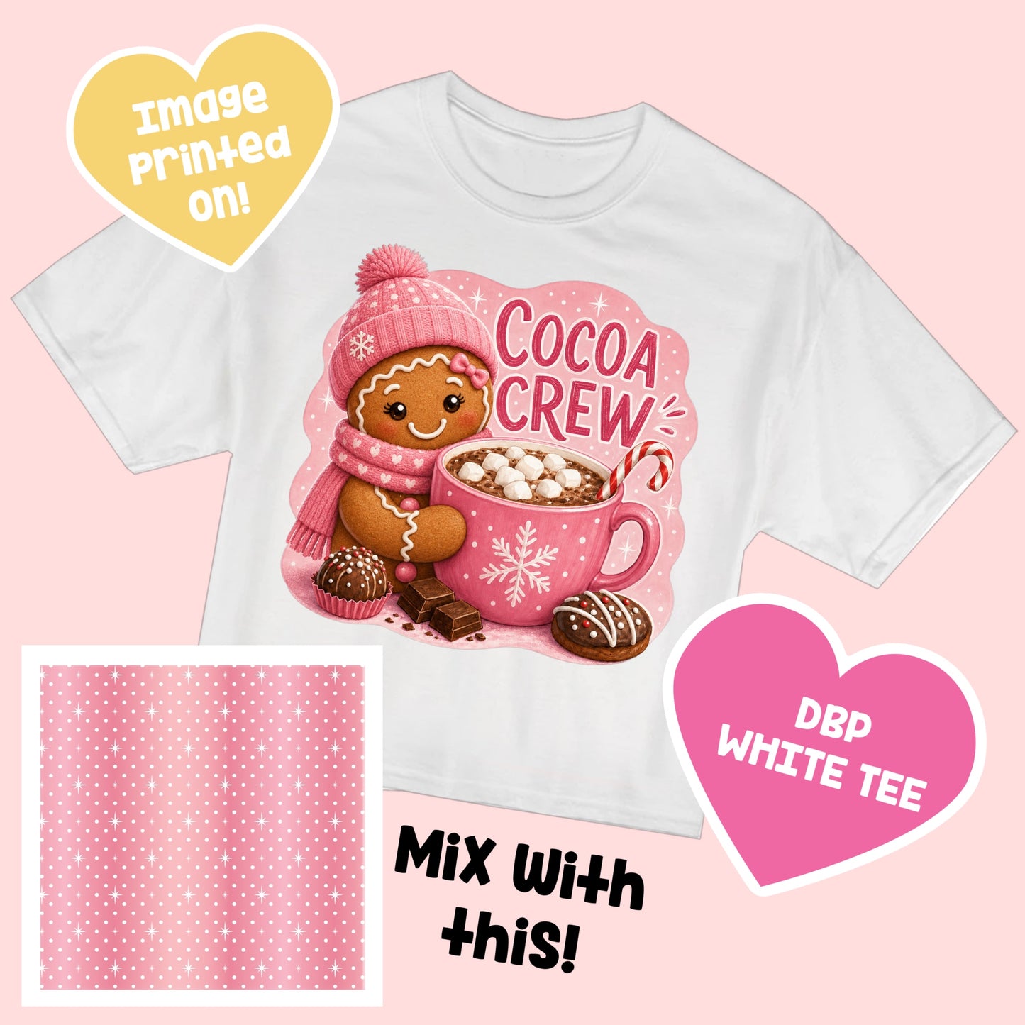 Pink Cocoa Crew TEE GOLDExclusive8.3