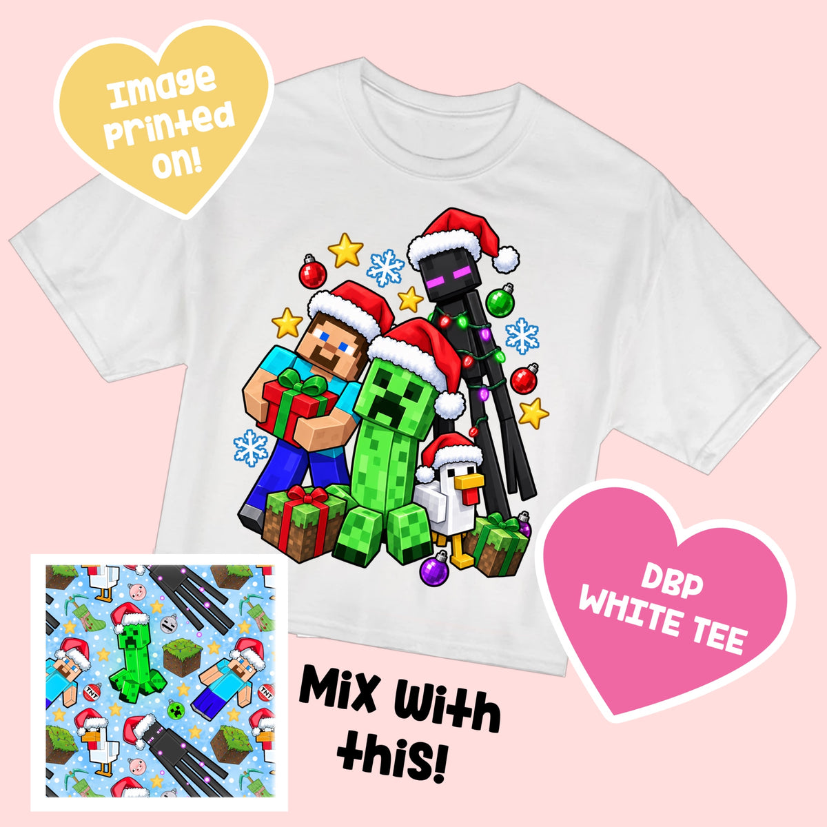 SS Minecraft TEE MerryPINKmas9.18