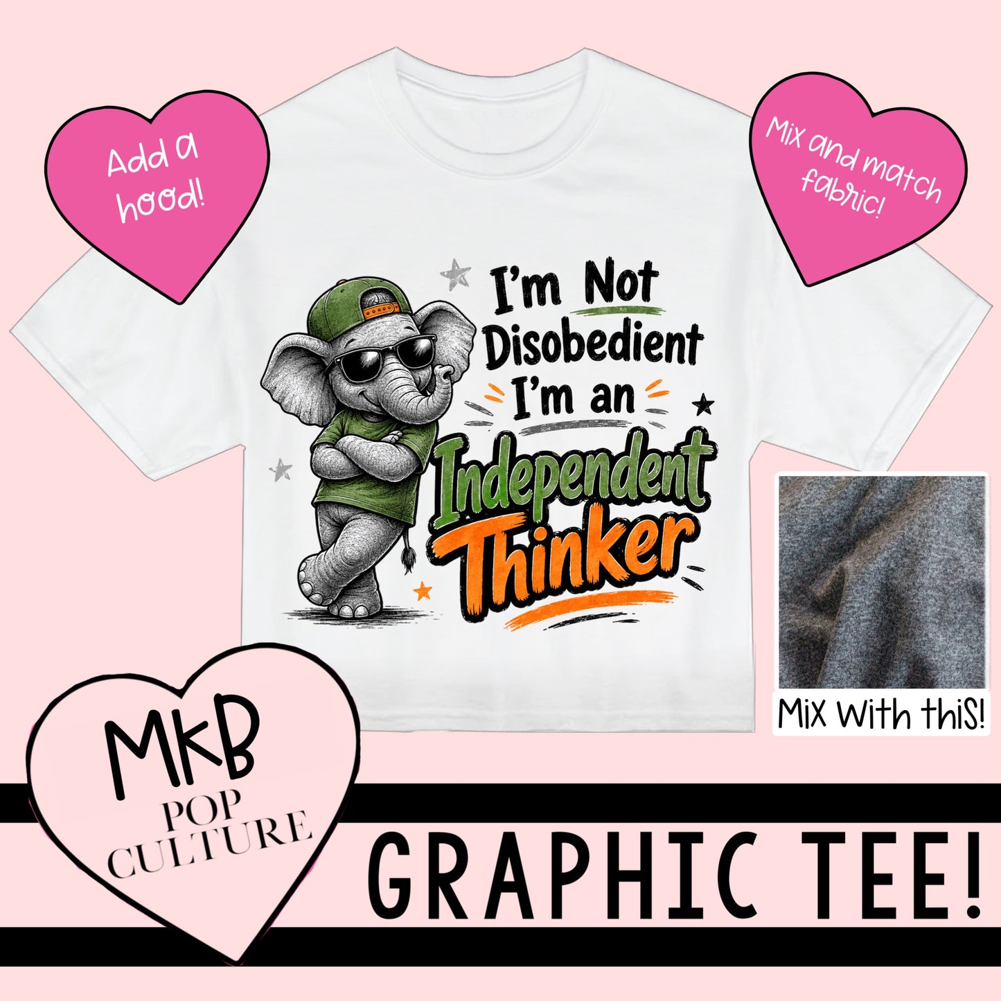 Elephant *Green* TEE MiniSolidStockUp6.15