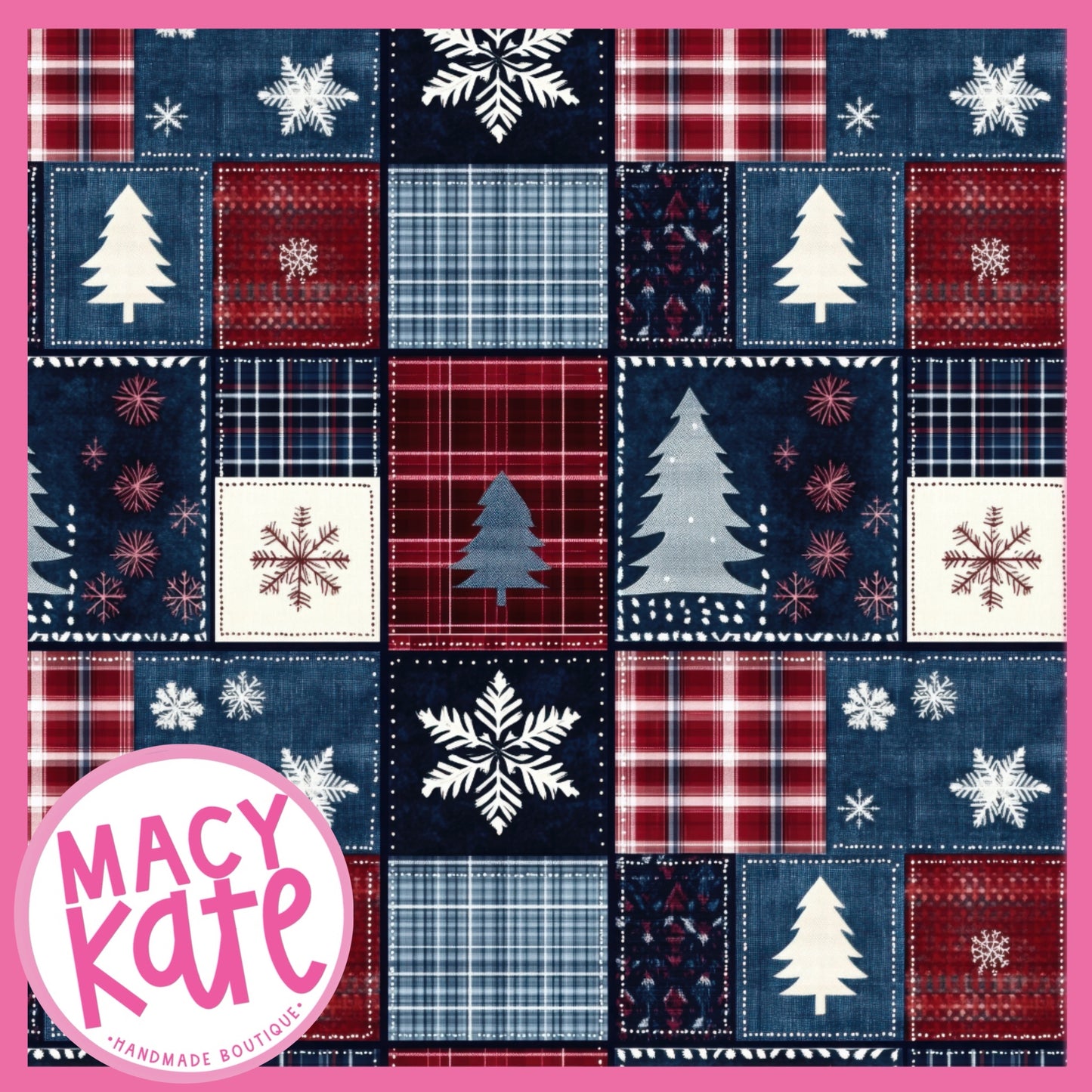 Winter Patchwork *MOMMY* XMASPink Cute&Colorful7.24