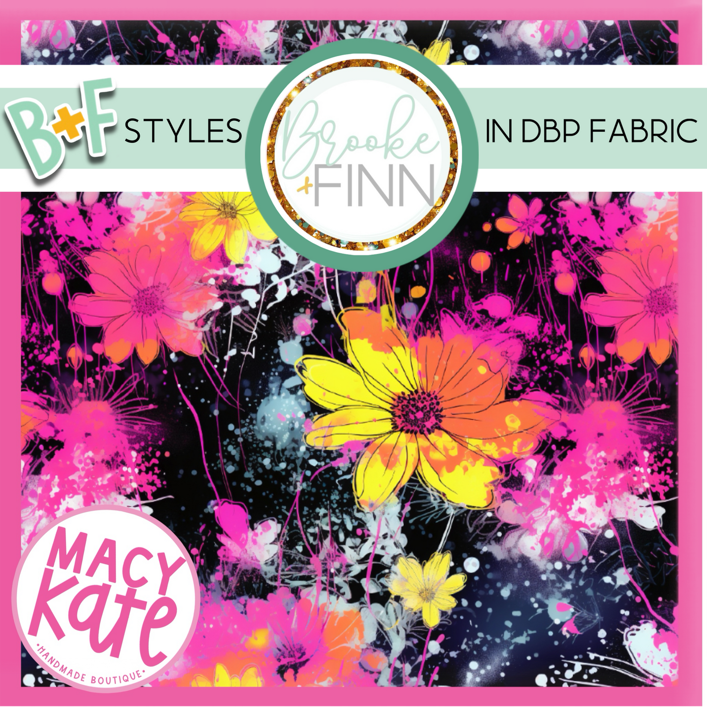 B+F Pink/Yellow Floral PinkTakeover1.28
