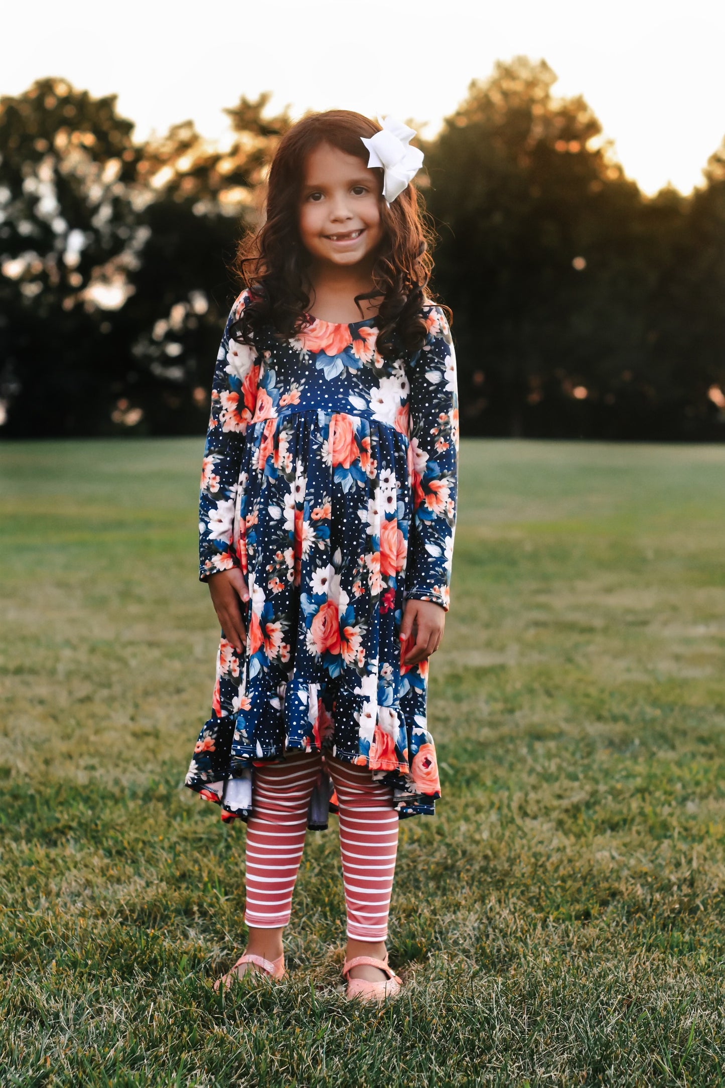 BF Navy Dot Floral Boho Hi Low {DBP} FallLeavesPumpkinPlease9.1