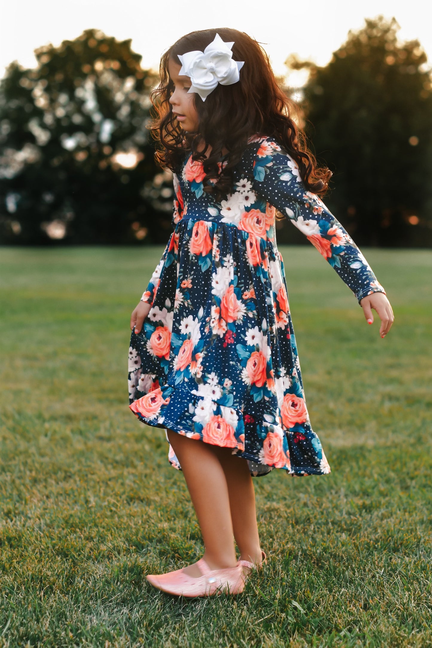BF Navy Dot Floral Boho Hi Low {DBP} FallLeavesPumpkinPlease9.1