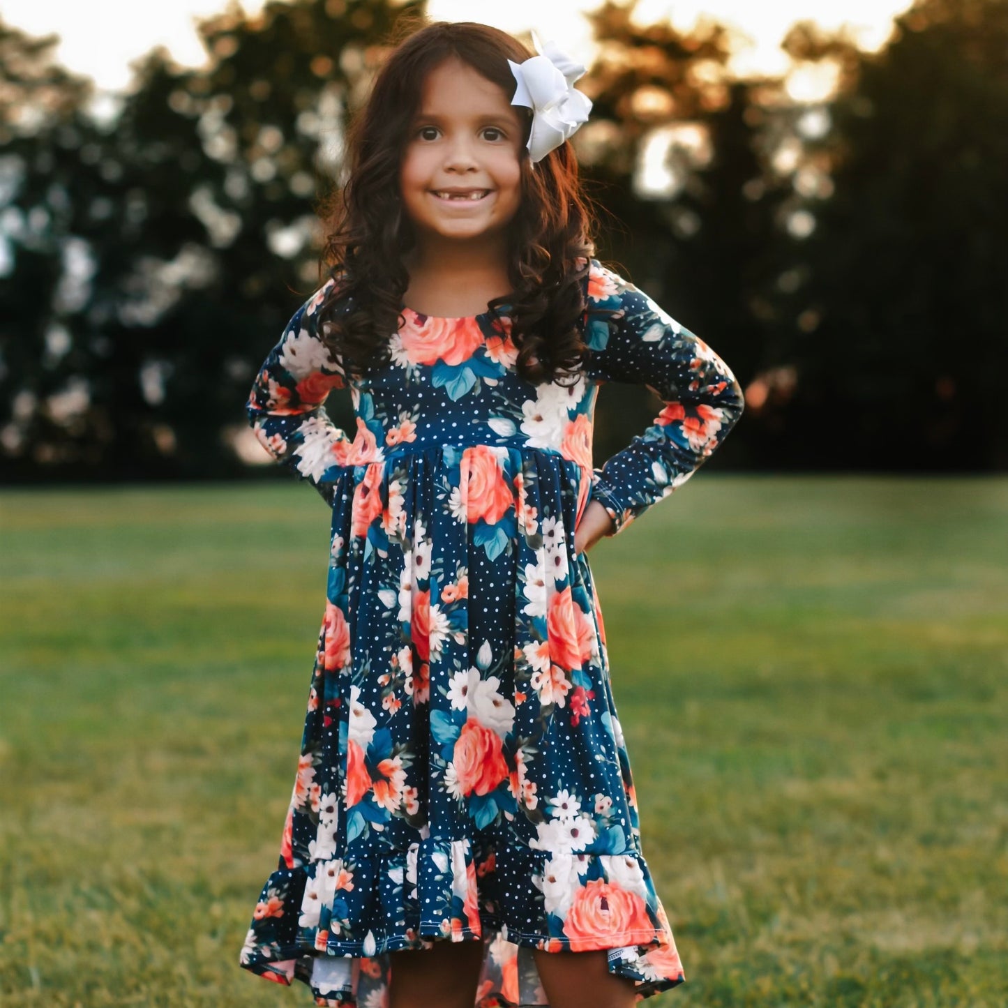 BF Navy Dot Floral Boho Hi Low {DBP} FallLeavesPumpkinPlease9.1