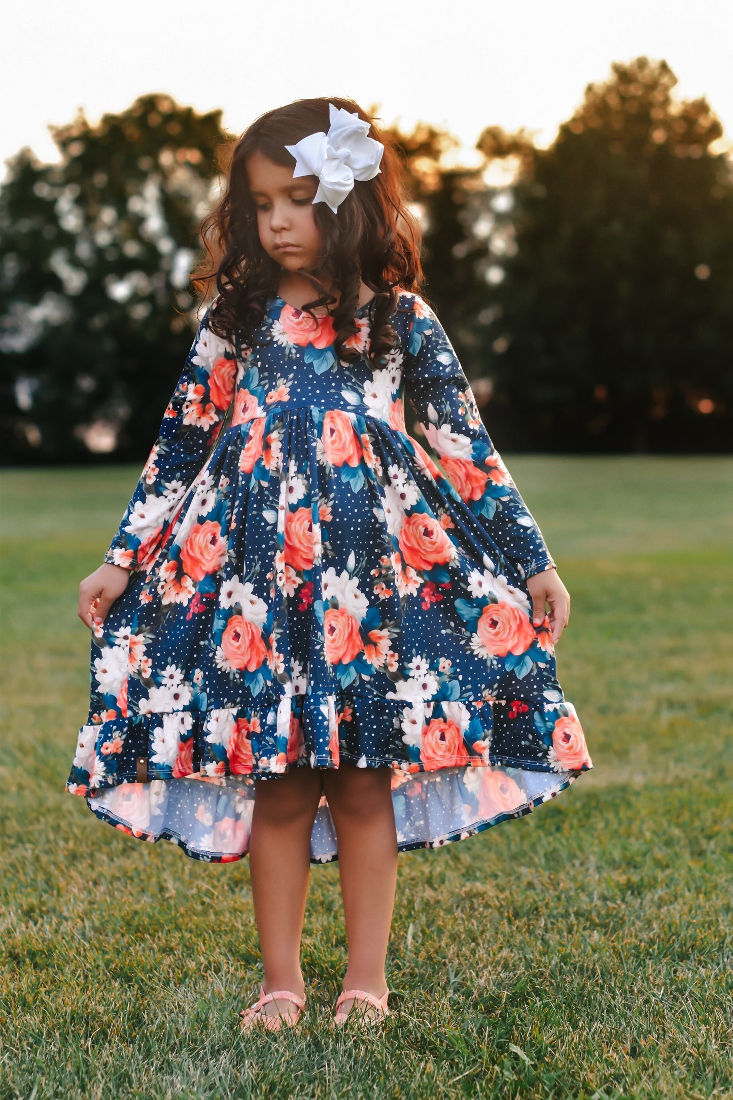 BF Navy Dot Floral Boho Hi Low {DBP} FallLeavesPumpkinPlease9.1