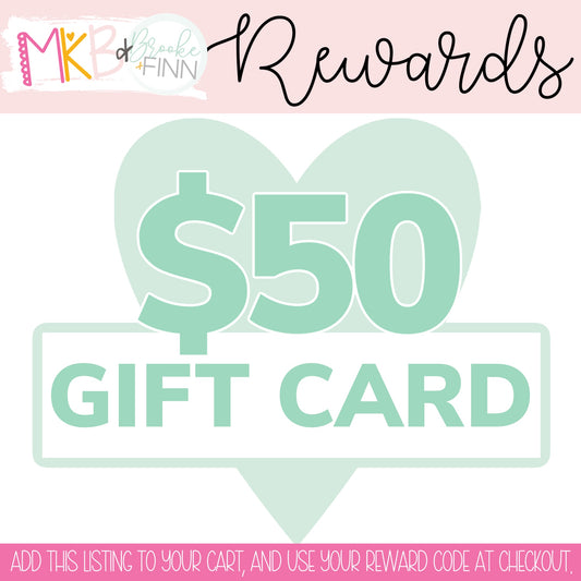 $50 GIFT CARD {MKB REWARDS} MkbRewardProgram