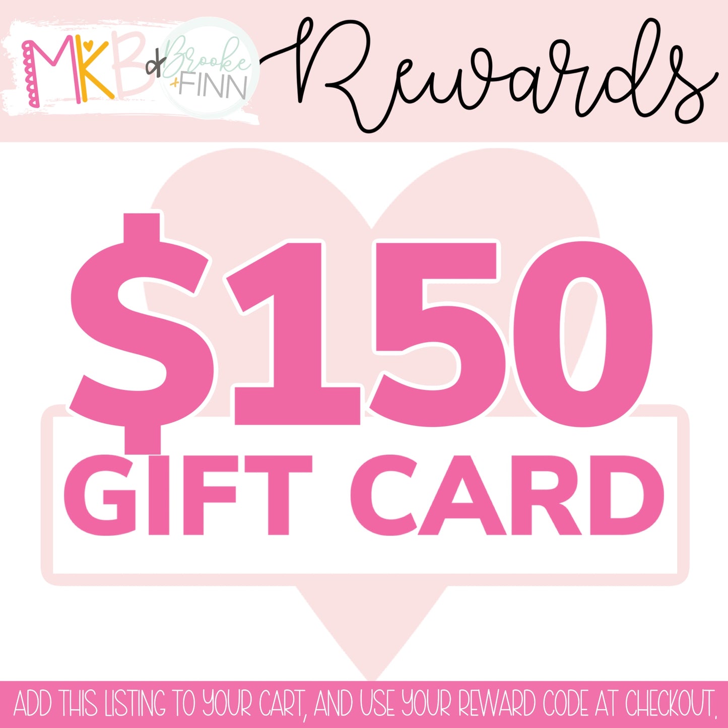 $150 GIFT CARD {MKB REWARDS} MkbRewardProgram