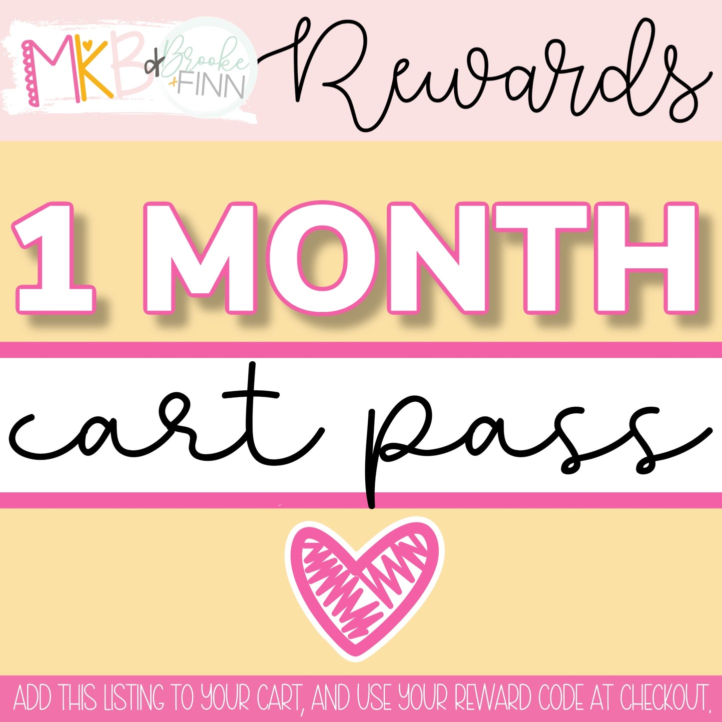1 Month Cart Pass (MKB REWARDS) MKBRewardProgram