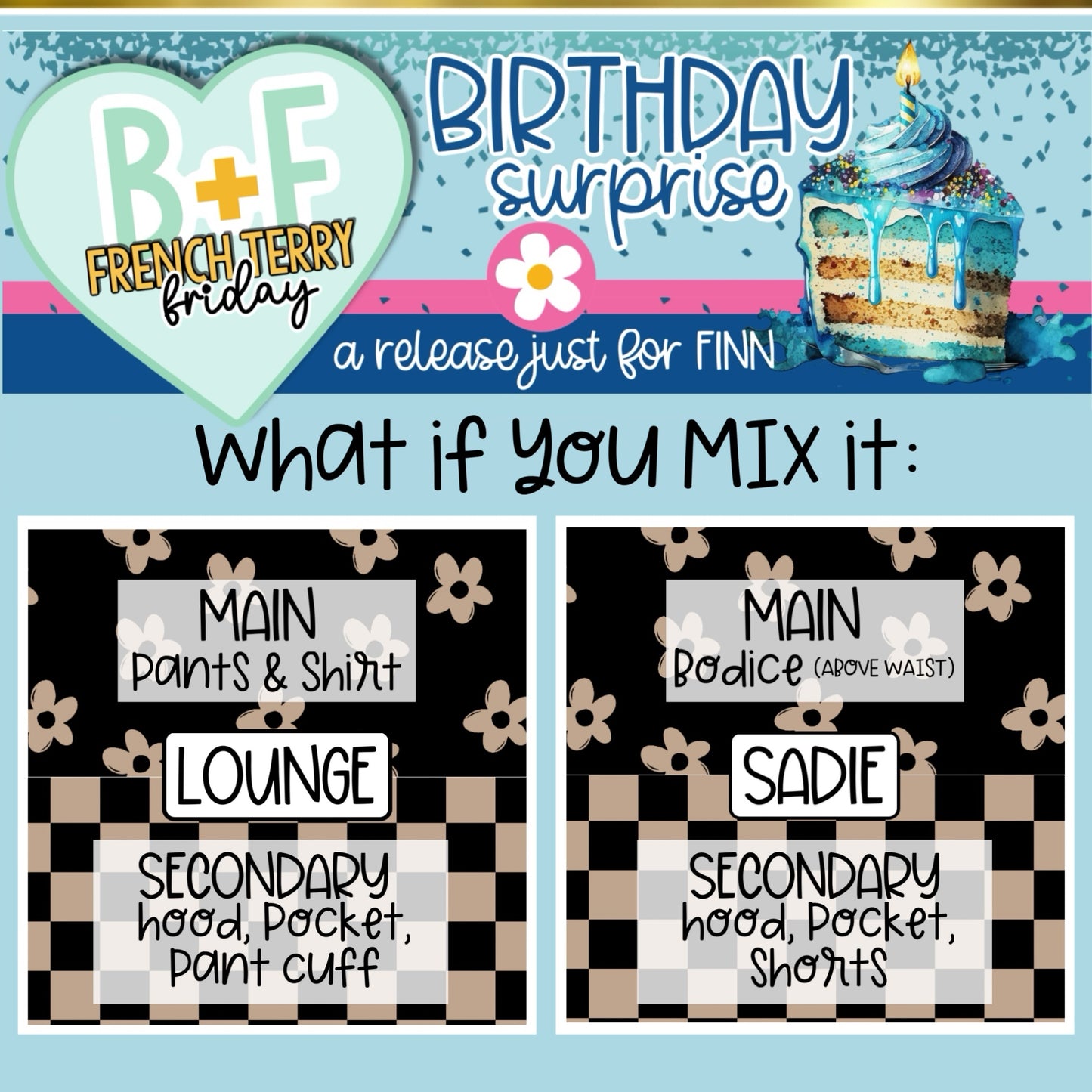 MIX Black Floral MOMMY FINNParty1.3