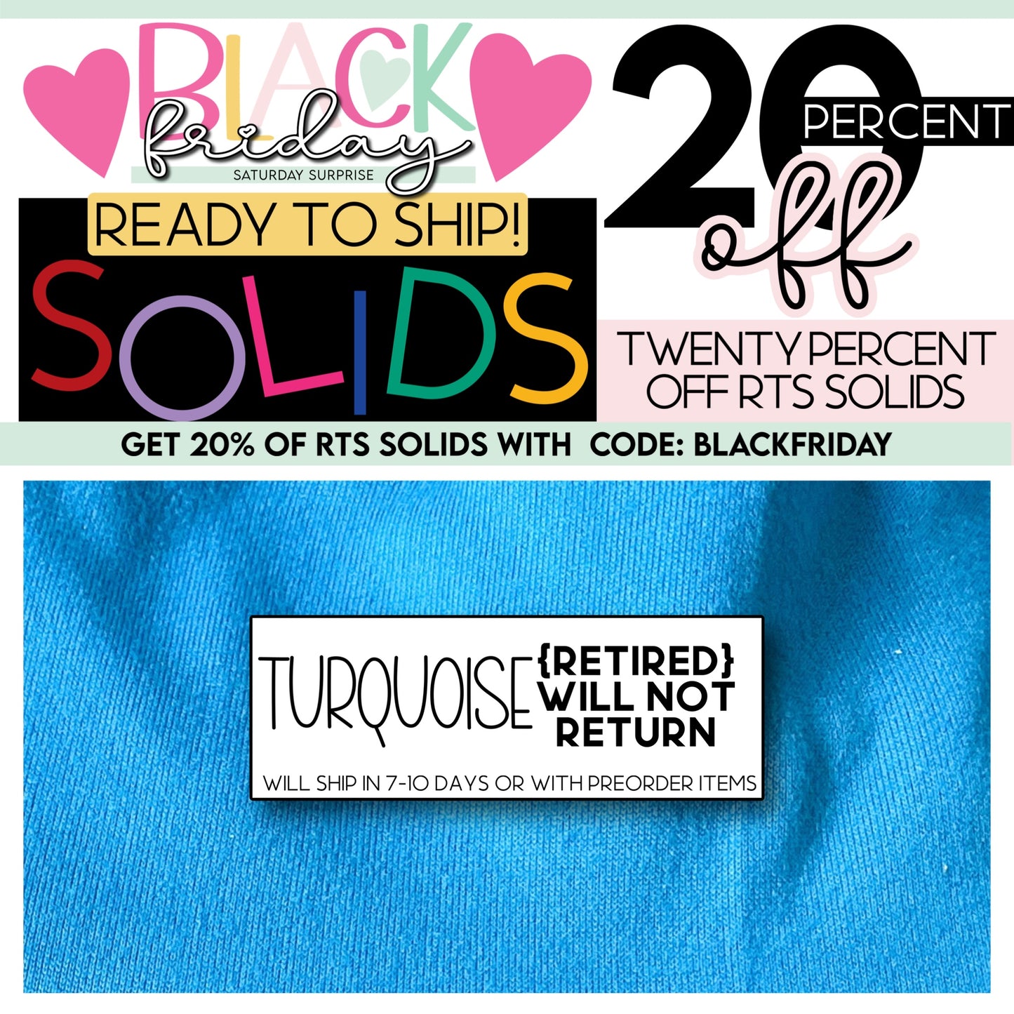 Solid Turquoise *RETIRED* BlackFriday2023