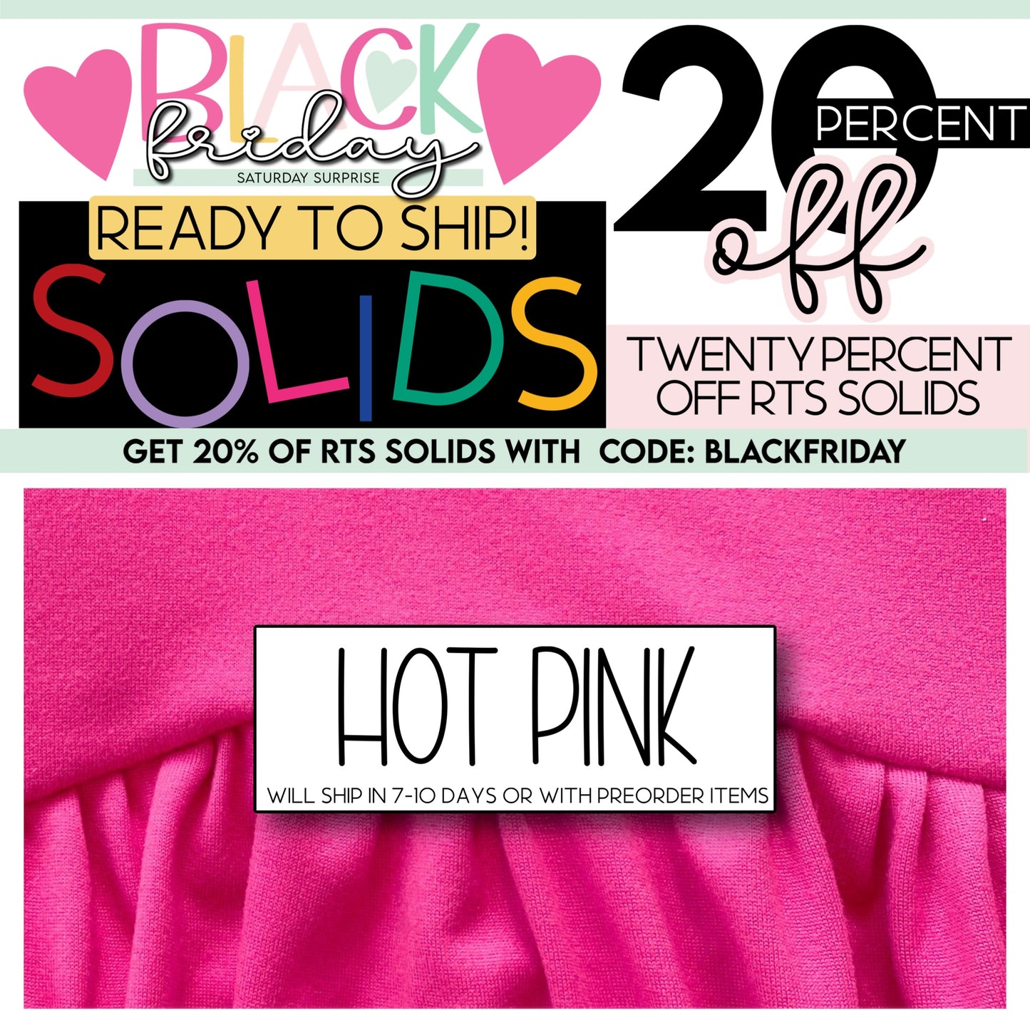 Solid Hot Pink BlackFriday2023
