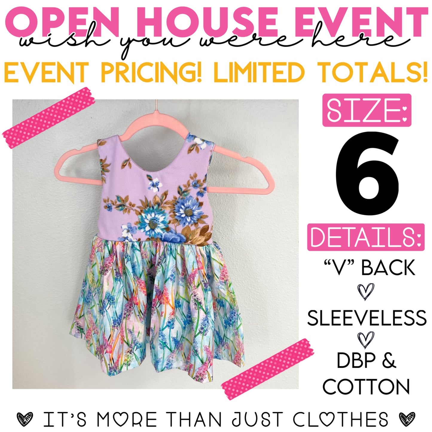 Purple Floral/Blue Skirt {Size 6} OpenHouse2023