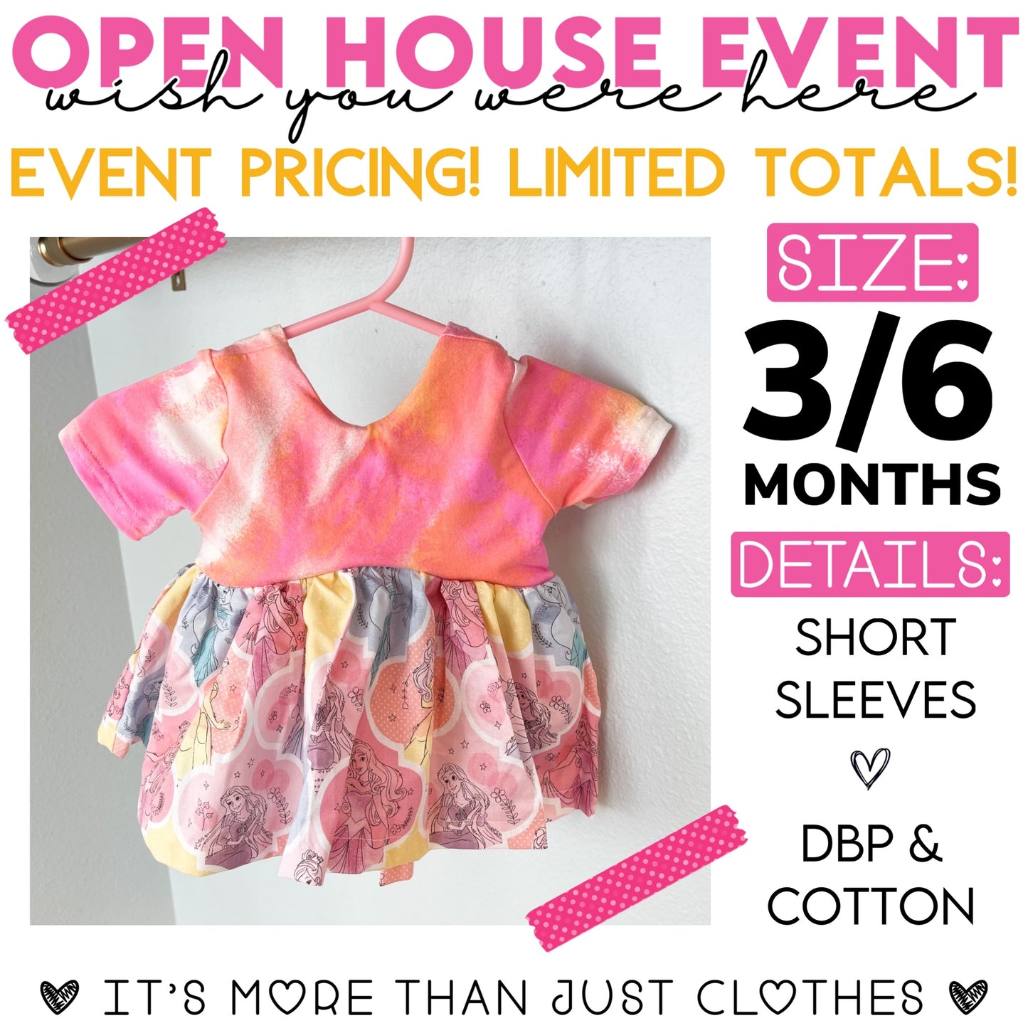 Tie Dye/PrincessSkirt {Size 3/6M} OpenHouse2023