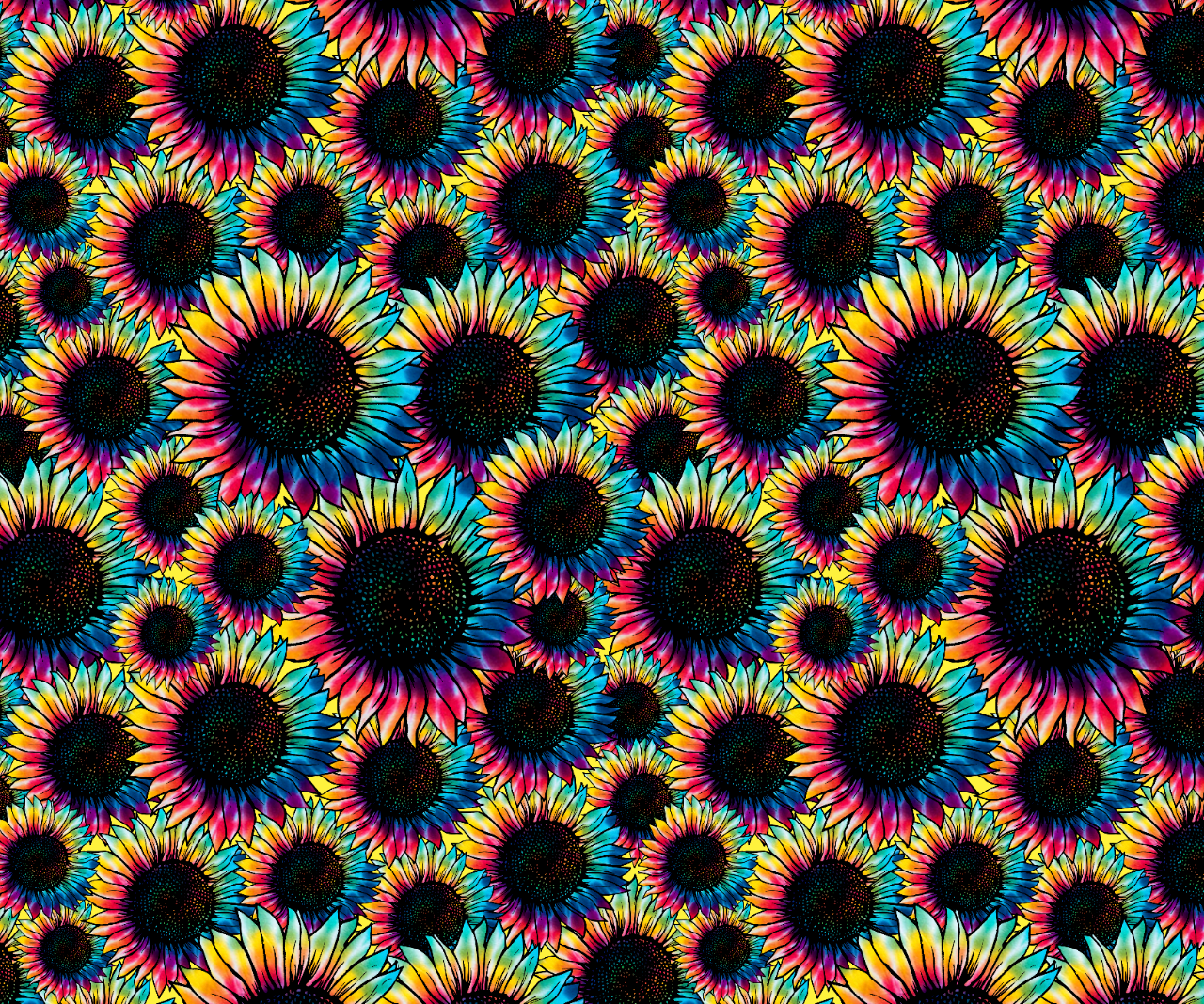 Rainbow Sunflowers FebHYS2.19