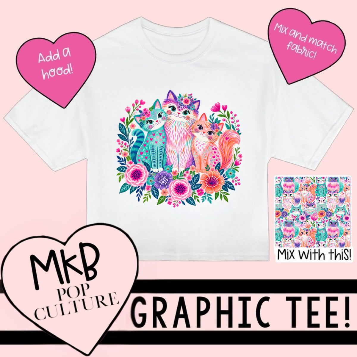SS Floral Kitty TEE MerryTraditional9.10