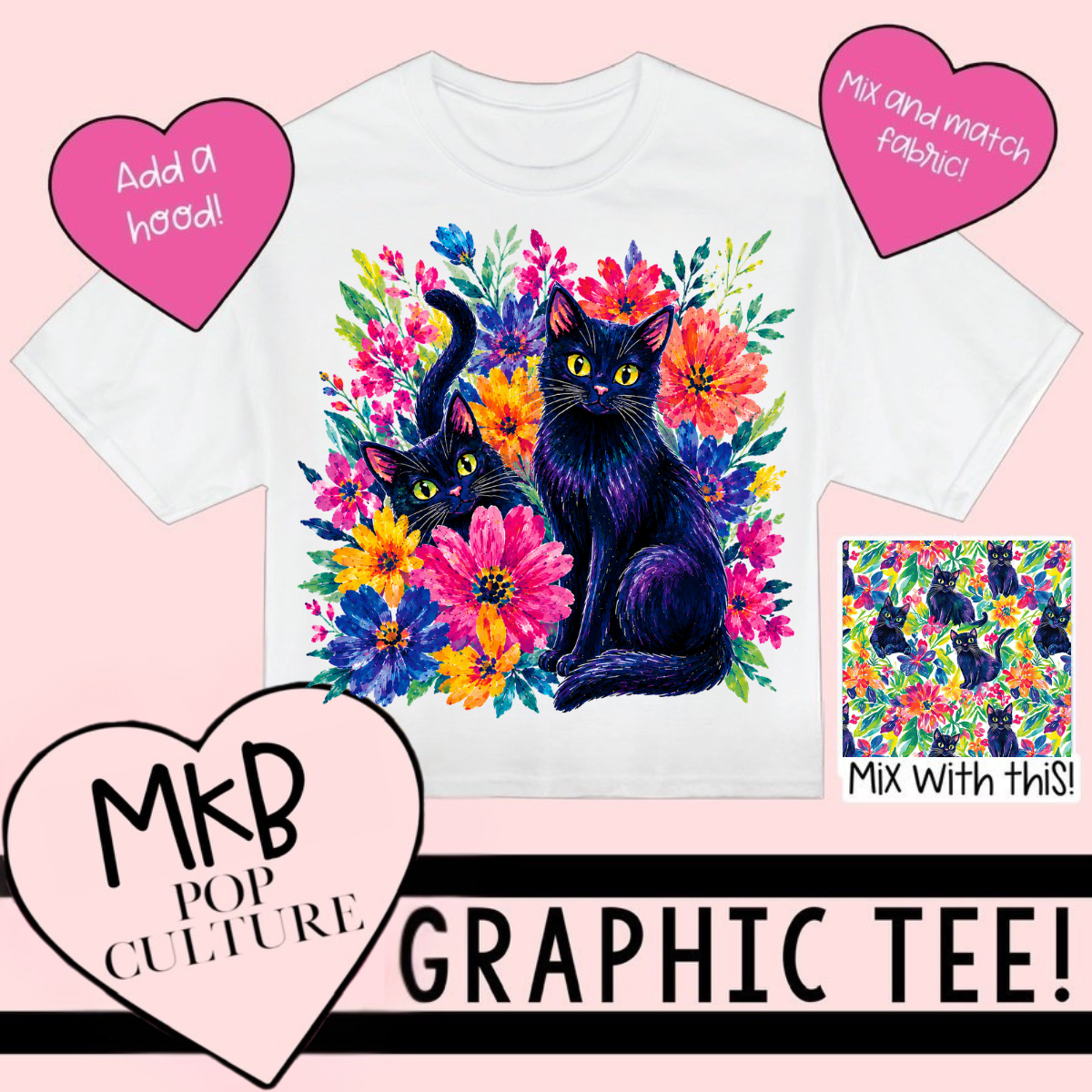 Floral Kitty TEE Team5.31