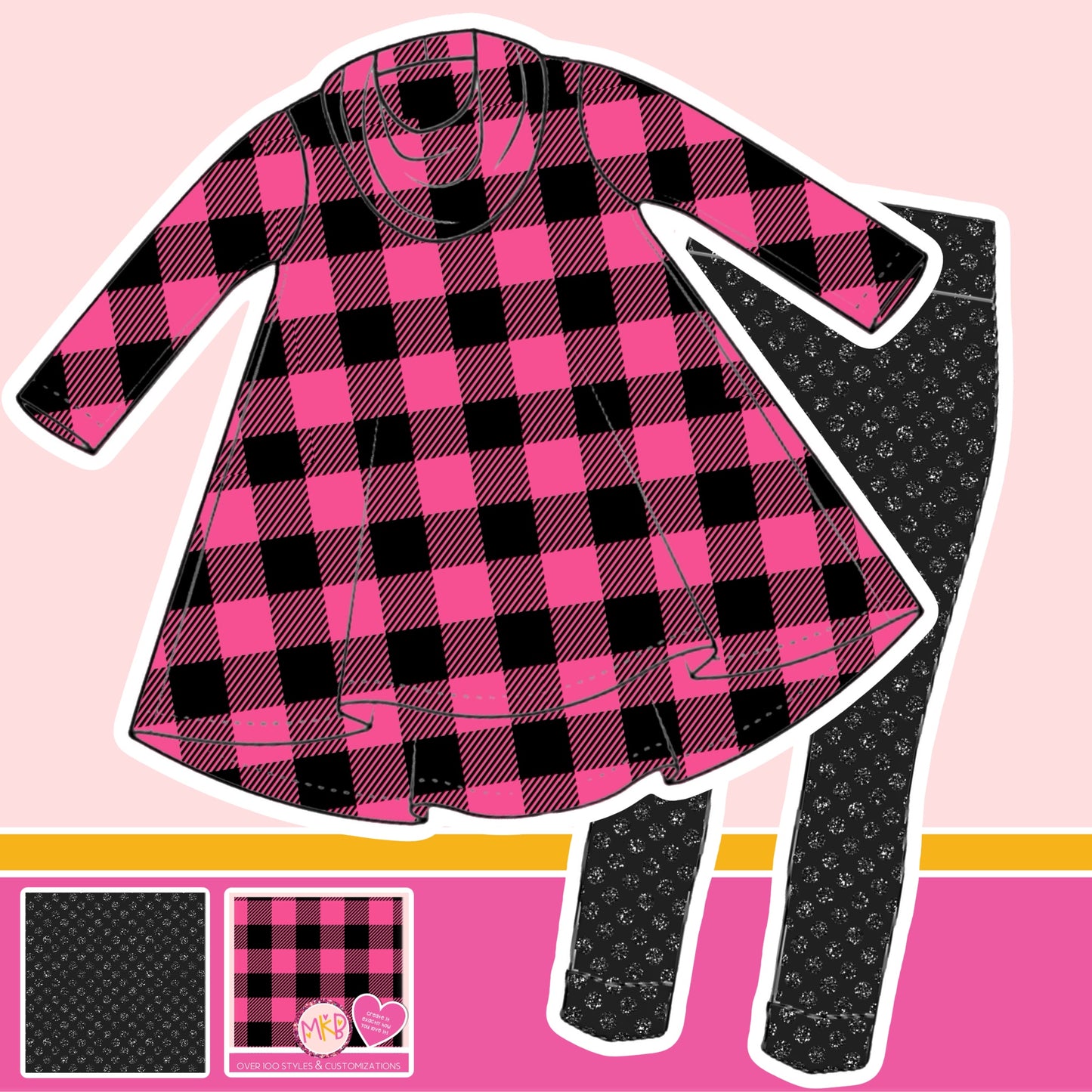 Pink Plaid *MOMMY* LovetoShine10.10
