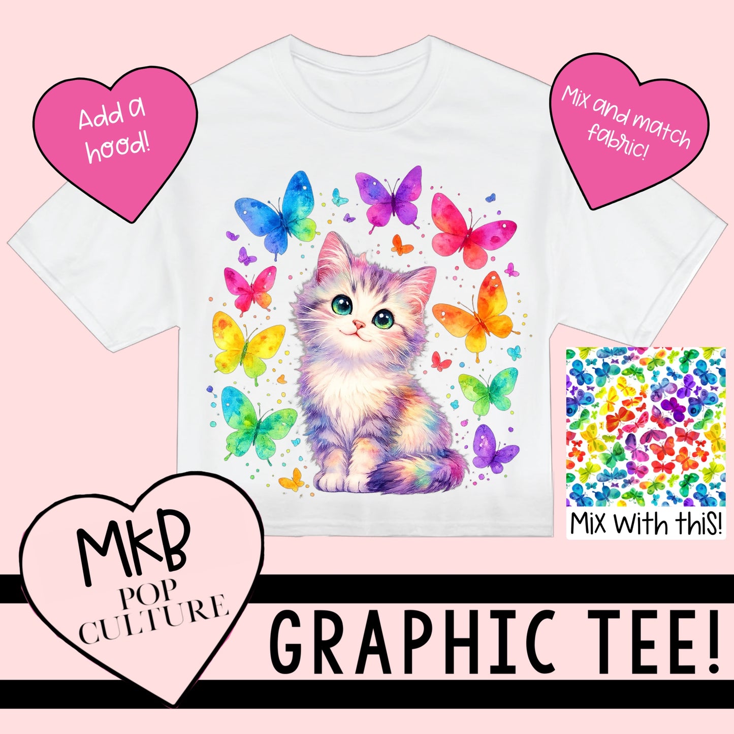 CP Butterfly Kitty TEE Rainbow6.19