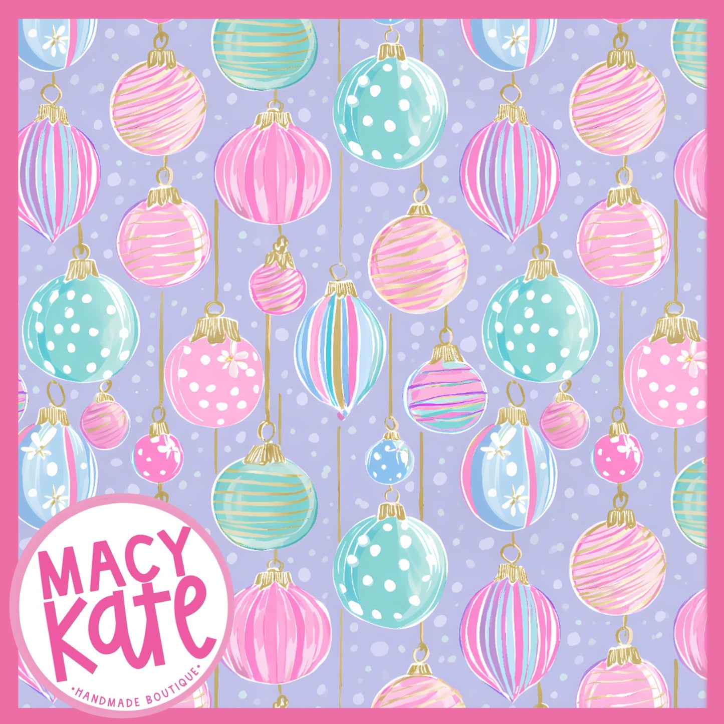 Pastel Ornaments XMASYellow Cute&Colorful7.24