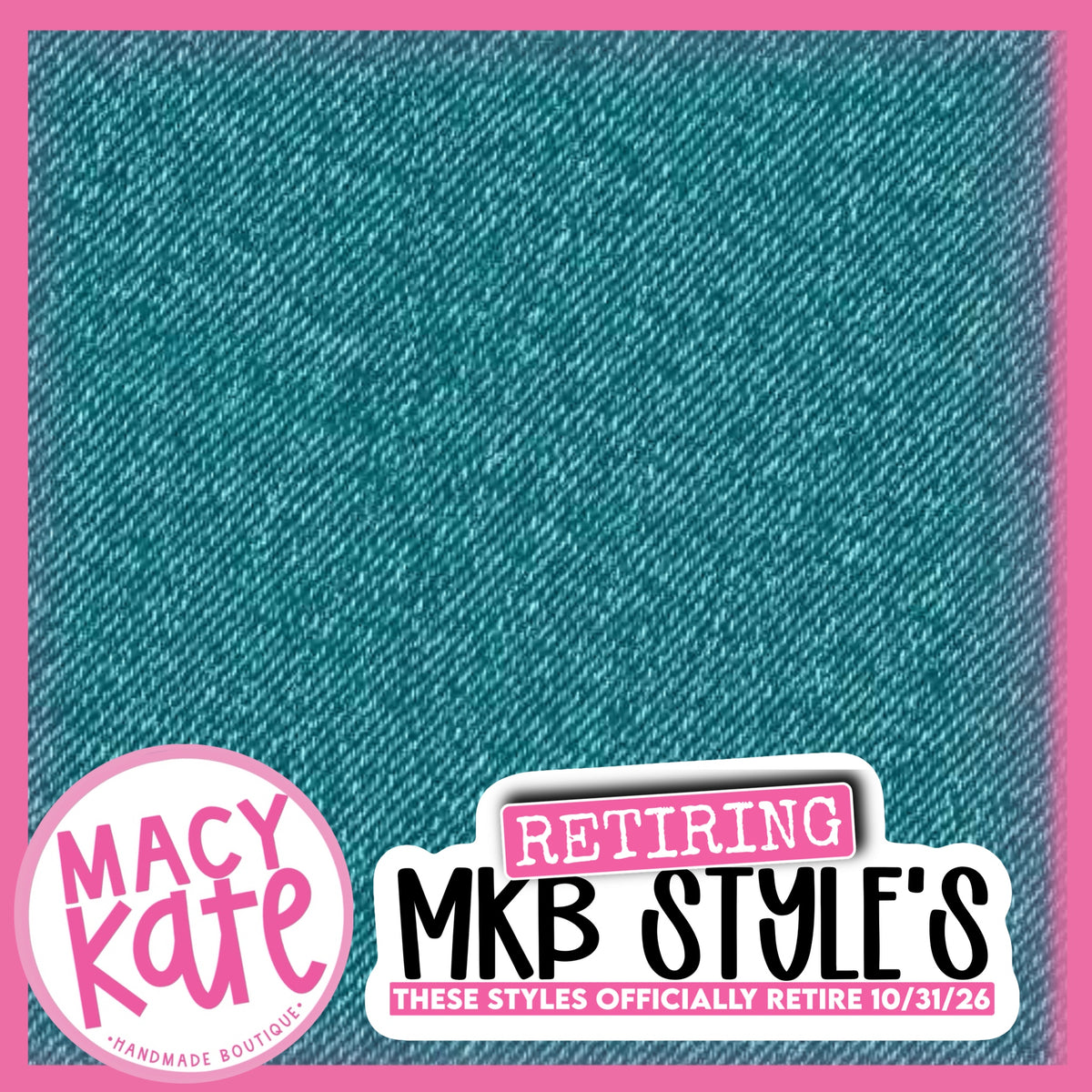 SS Teal (Blue) Denim PerfectlyPatterned10.9