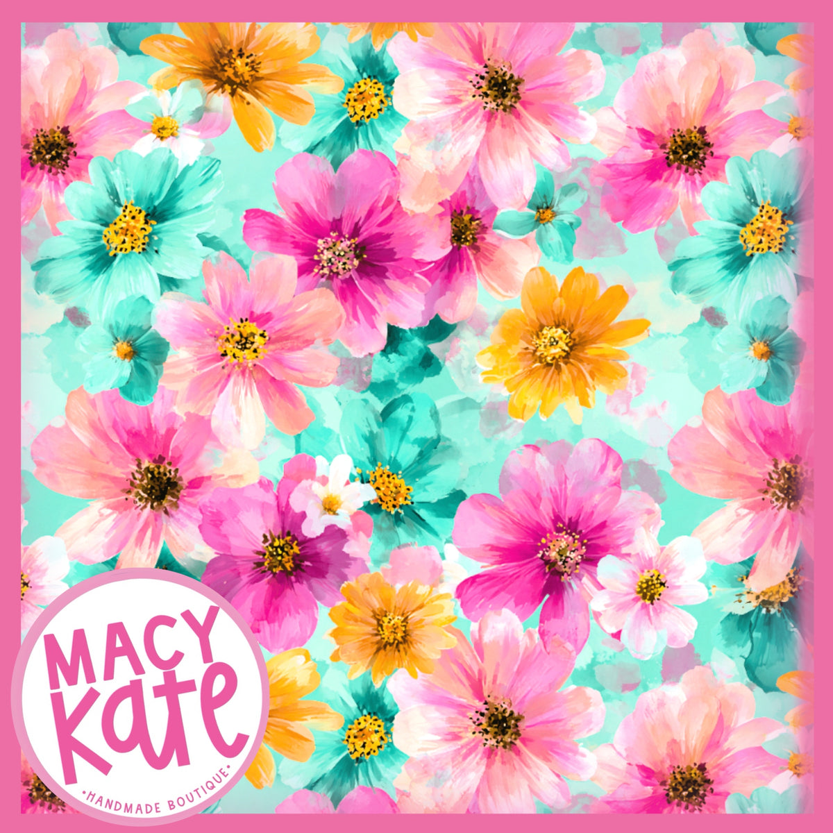 Turquoise Floral  ALittleBit10.16