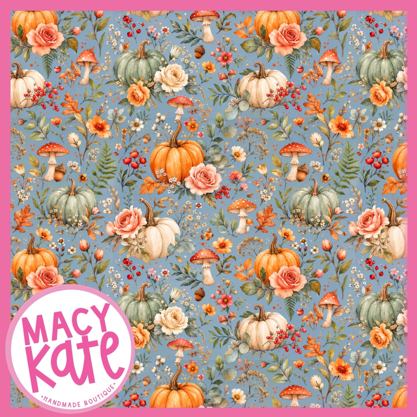 Blue Pumpkin Floral ThankfulFall8.14