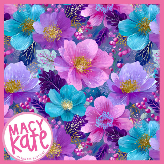SS Blue/Purple Floral *MOMMY* AwesomeAutumn8.21