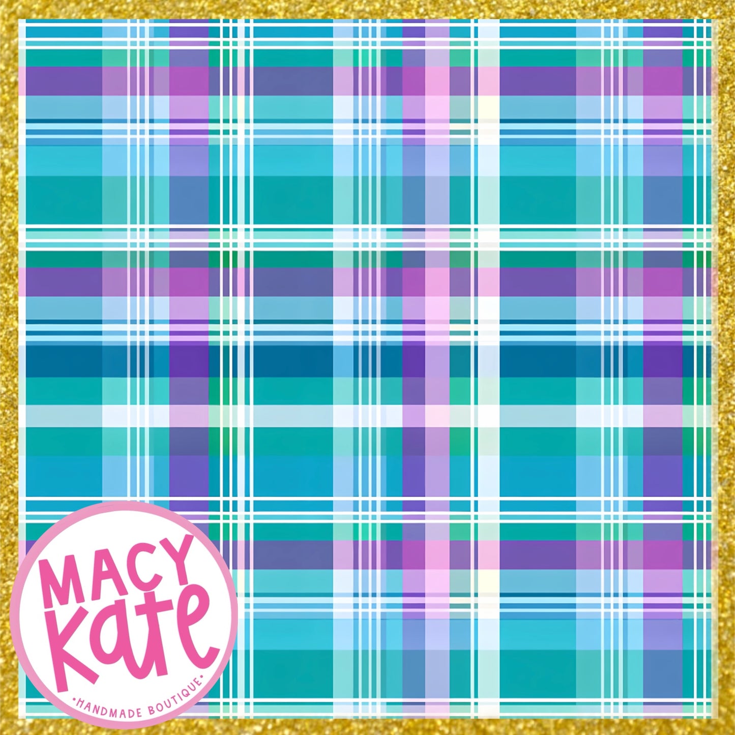 Teal and Purple Plaid GOLDExclusive8.3