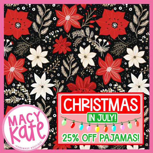 Winter Floral PAJAMAS XMAS Cute&Colorful7.24