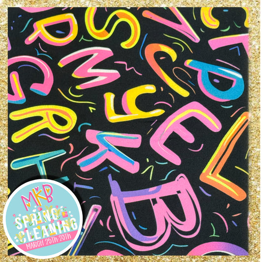 Neon Letters (Black) SpringCleaning3.25