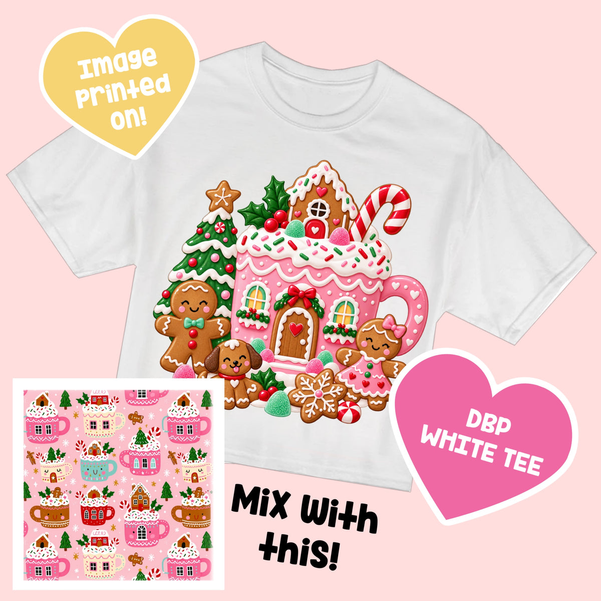 Gingerbread TEE MerryPINKmas9.18