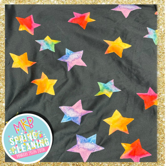 Colorful Stars on Black SpringCleaning3.25