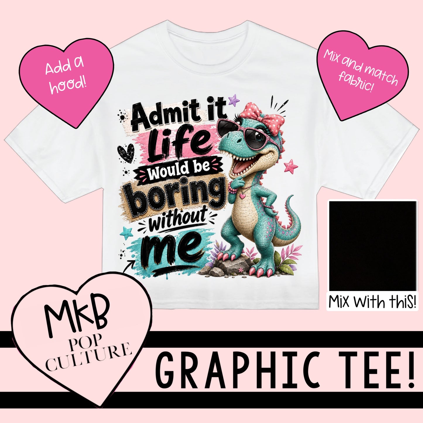 Boring *Pink* TEE MiniSolidStockUp6.15