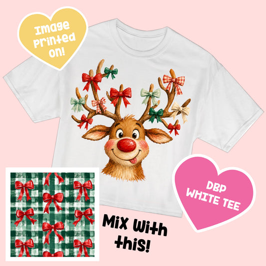 Reindeer Bows TEE Cute&Colorful7.24