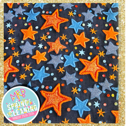 Orange Stars Denim SpringCleaning3.27