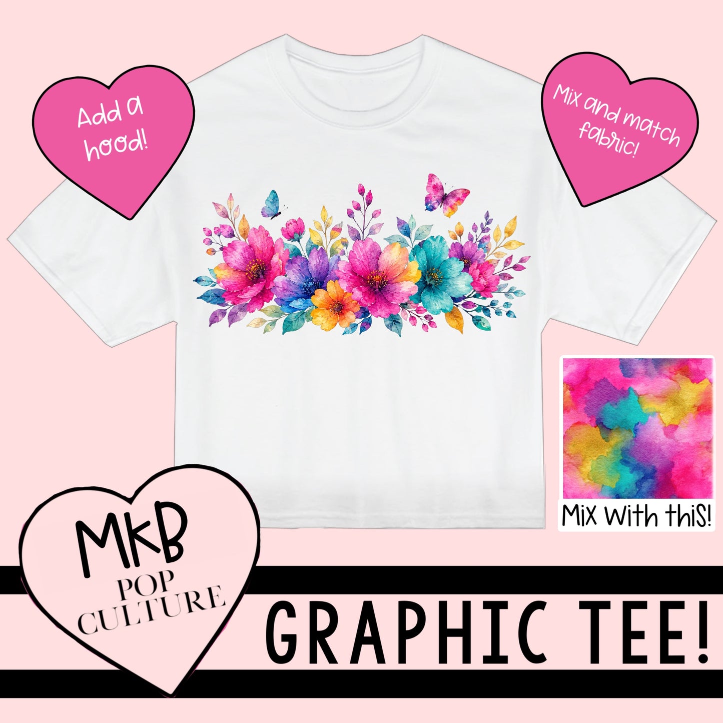 CP Floral Watercolor TEE PassExclusive6.5