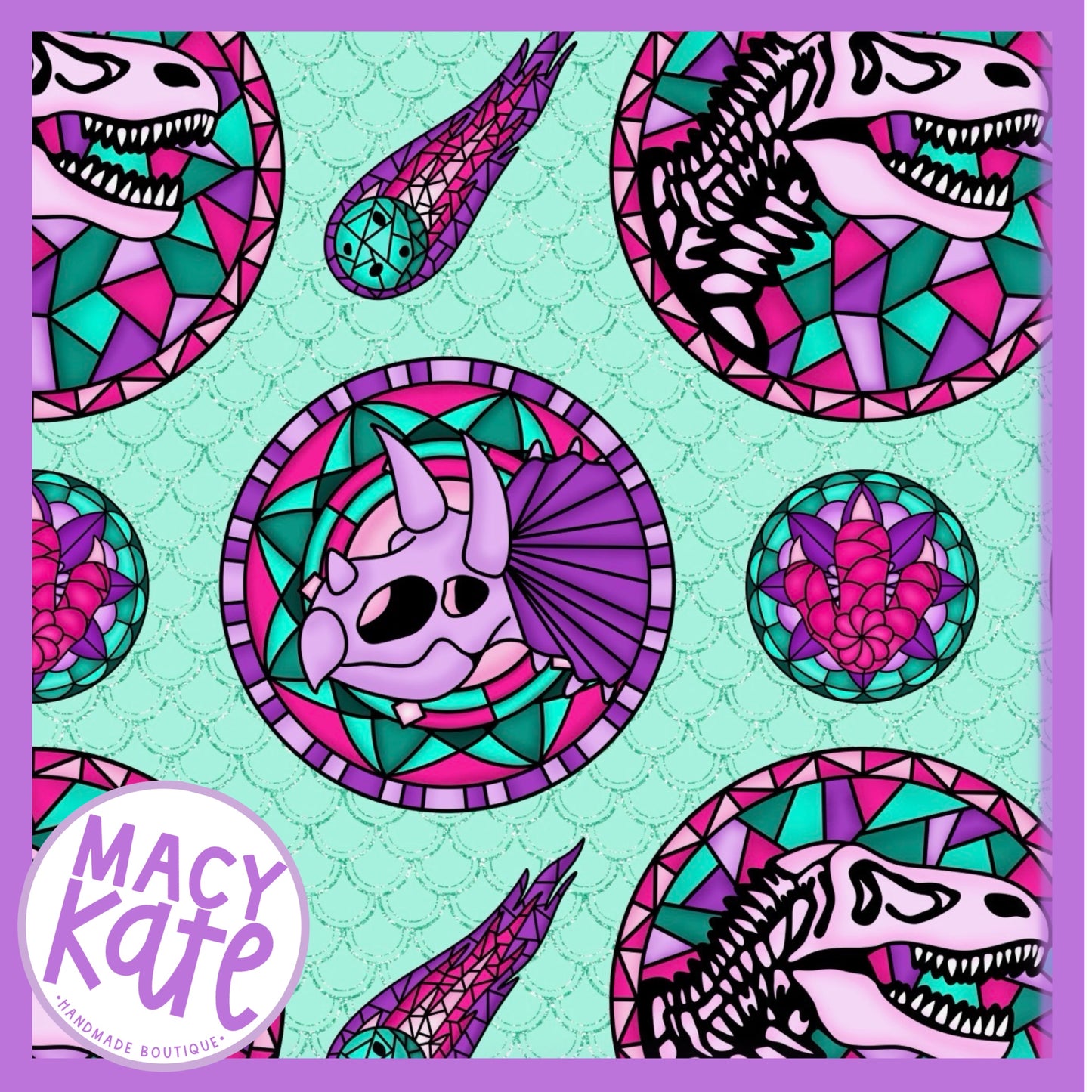 Stained Glass Dino Donut/DinoDay6.1