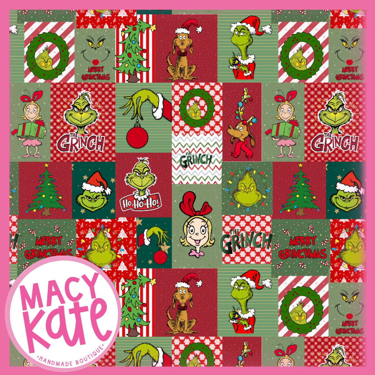 SS Grinch Patchwork *MOMMY* MerryPINKmas9.18