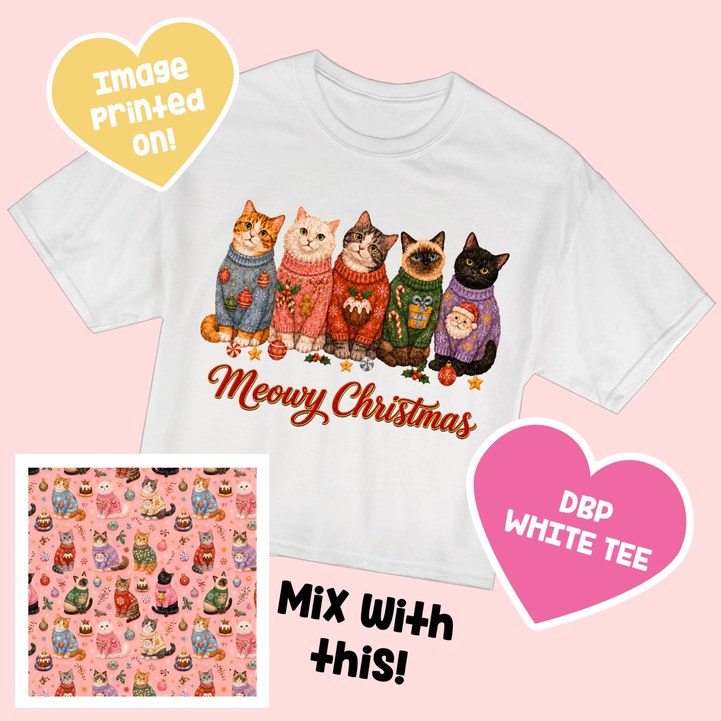 Meowy Christmas TEE Cute&Colorful7.24