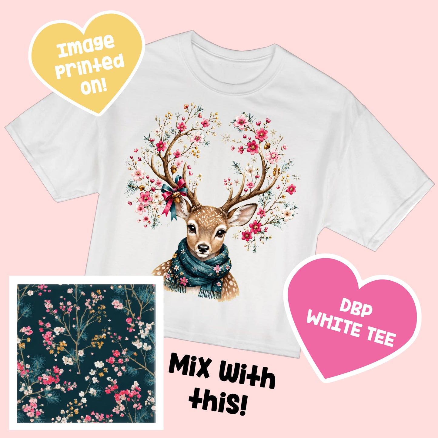CP Reindeer Floral TEE WinterDream8.28