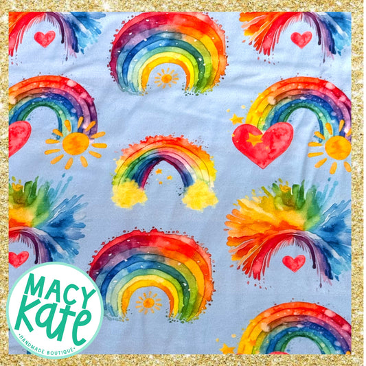 Blue Rainbow Watercolor FebHYS2.19